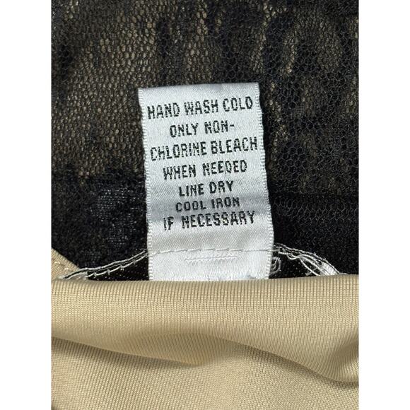 Vintage Pinky Sheer Lace Midi Dress Size XL Black Whimsygoth Fairy Grunge Y2K - Picture 9 of 9